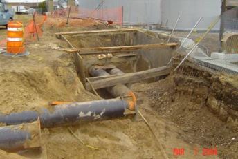 Water tie-ins at cooling tower